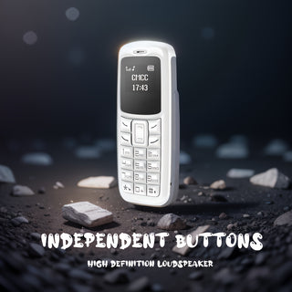 هاتف ميني 2G مدمج - إدخال بطاقة SIM سهل، مثالي للمكتب والسفر، شحن USB، غير مقاوم للماء، نظام تشغيل أندرويد، متوفر بثلاثة ألوان