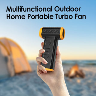 Ultra Quiet 130,000 RPM Portable Handheld Fan - USB Rechargeable, High Speed ​​Cooling for Indoor and Outdoor Use, Includes Multiple Accessories, Painted Finish, Perfect for Camping and Travel 