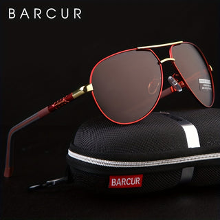 BARCUR 1pc Men's Polarized Driving Sunglasses UV Protection Sun Glasses Perfect Gift Choice 