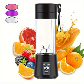 Portable Electric Citrus Juicer Cup | USB Rechargeable Multifunctional Juice Blender with Built-in Lithium Battery | Glass and Plastic Material | 400ml Capacity 