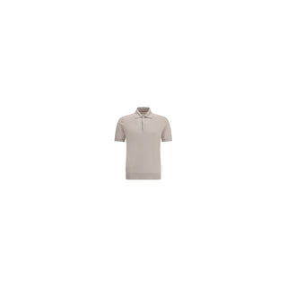 Brunello Cucinelli Beige Cotton Polo Shirt