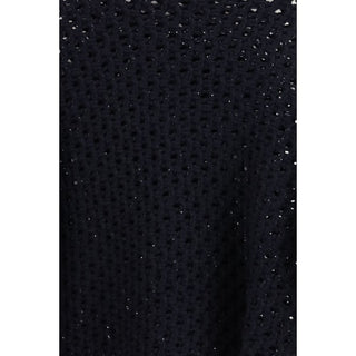 Fabiana Filippi Black Fleece Wool Sweatshirt