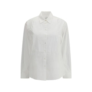 Sara Roka White Cotton Dress Shirt