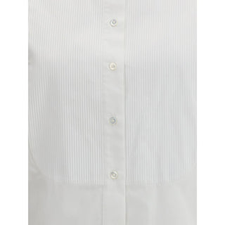 Sara Roka White Cotton Dress Shirt