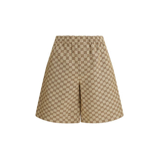 Gucci Beige Linen Bermuda Shorts