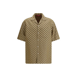 Gucci Beige Linen Shortsleeve Shirt