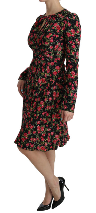 Dolce & Gabbana Floral A-Line Viscose Knee Length Dress