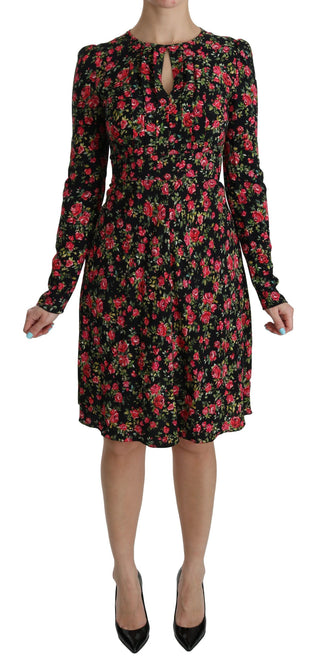 Dolce &amp; Gabbana Floral A-Line Viscose Knee Length Dress