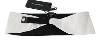 Dolce & Gabbana Elegant White Silk Cummerbund