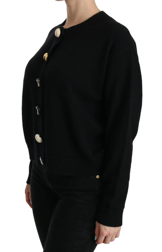 Dolce & Gabbana Elegant Black Cashmere Cardigan Top