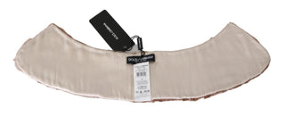 Dolce &amp; Gabbana Elegant Beige Lambskin Scarf for Women