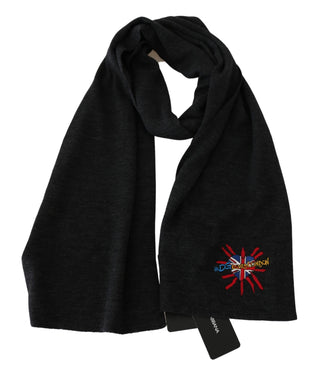 Dolce &amp; Gabbana Chic Woolen Embroidered Men's Scarf