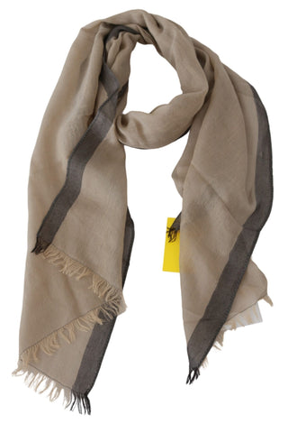 Costume National Elegant Beige Cotton Scarf for Women