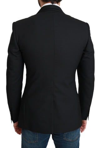 Dolce &amp; Gabbana Elegant Black Virgin Wool Formal Blazer