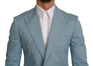 Dolce &amp; Gabbana Elegant Blue Fantasy Pattern Blazer