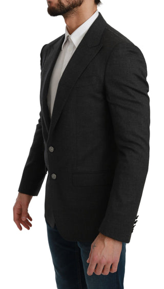 Dolce &amp; Gabbana Elegant Gray Slim Fit Formal Blazer