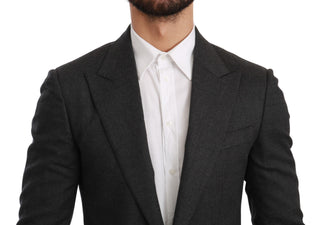 Dolce &amp; Gabbana Elegant Gray Slim Fit Formal Blazer