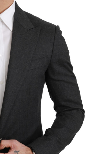 Dolce &amp; Gabbana Elegant Gray Slim Fit Formal Blazer