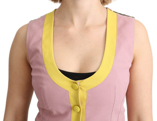 Dolce &amp; Gabbana Chic Sleeveless Vest in Pink Hues