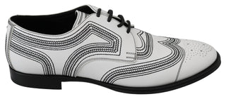 Dolce &amp; Gabbana Elegant White Leather Derby Shoes