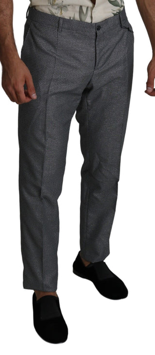 Dolce &amp; Gabbana Elegant Gray Slim Fit Dress Trousers