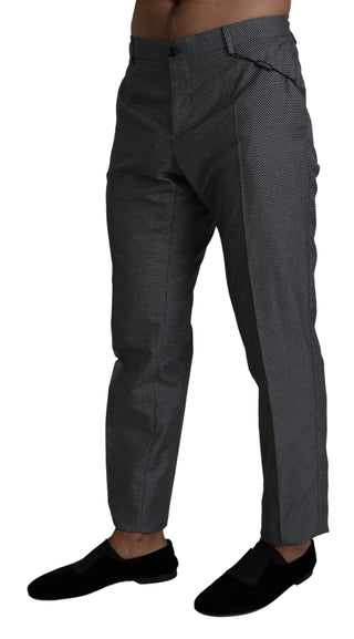 Dolce &amp; Gabbana Elegant Gray Slim Fit Dress Trousers