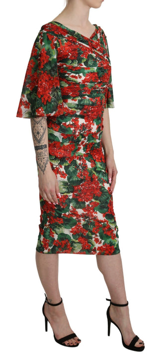 Dolce &amp; Gabbana Enchanting Floral Midi Sheath Dress