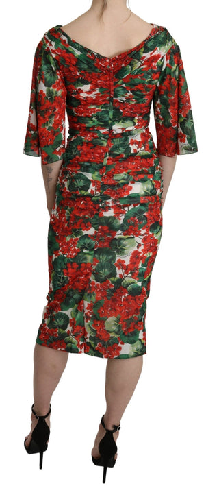 Dolce &amp; Gabbana Enchanting Floral Midi Sheath Dress