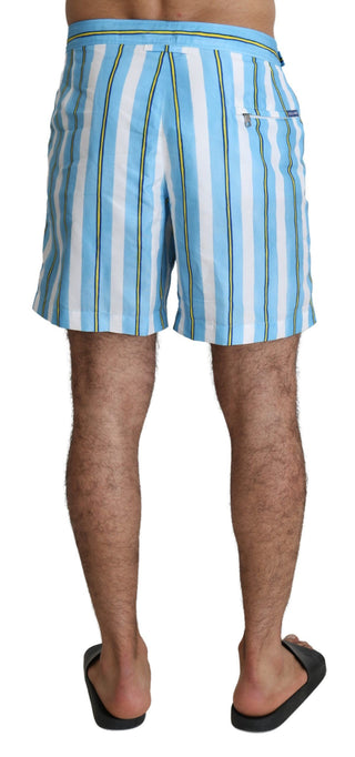 Dolce &amp; Gabbana Striped Elegance Swim Shorts