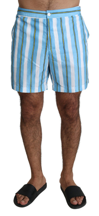 Dolce &amp; Gabbana Striped Elegance Swim Shorts