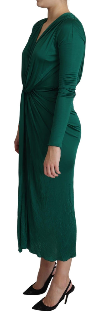 Dolce &amp; Gabbana Emerald Elegance Bodycon Midi Dress