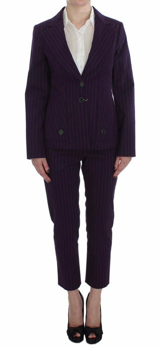 BENCIVENGA Elegant Striped Pant &amp; Blazer Suit