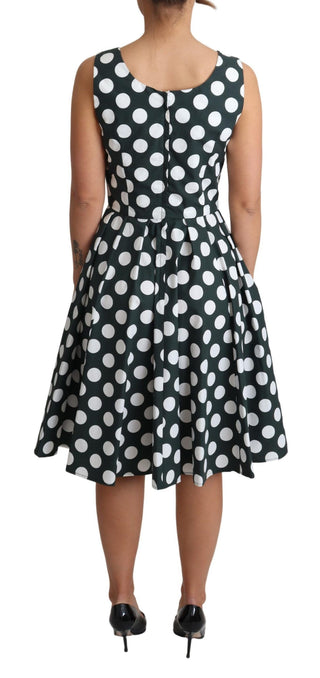 Dolce & Gabbana Chic Polka Dot A-line Sleeveless Dress