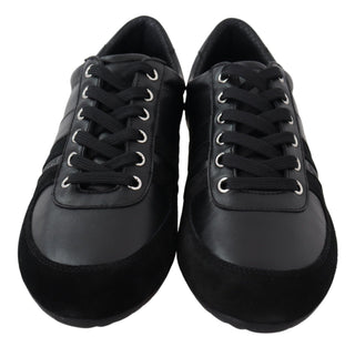 Dolce &amp; Gabbana Elegant Black Leather Sport Sneakers