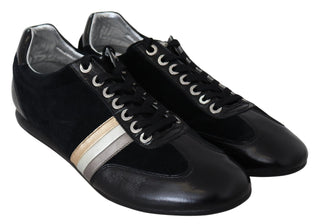 Dolce &amp; Gabbana Elegant Black Leather Sport Sneakers