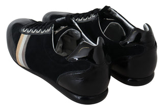 Dolce &amp; Gabbana Elegant Black Leather Sport Sneakers