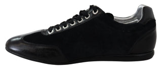 Dolce &amp; Gabbana Elegant Black Leather Sport Sneakers