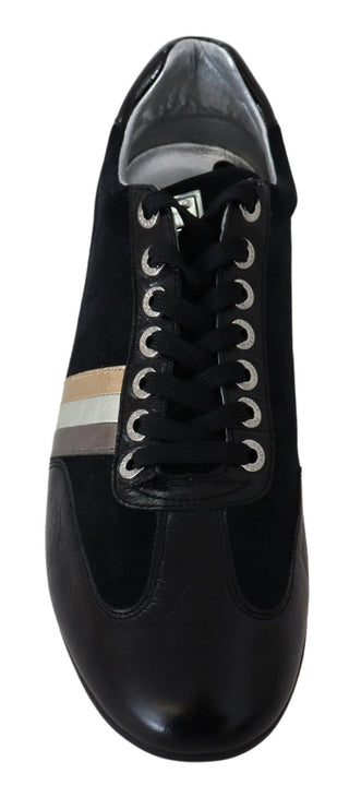 Dolce &amp; Gabbana Elegant Black Leather Sport Sneakers