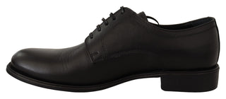 Dolce &amp; Gabbana Elegant Black Leather Derby Shoes