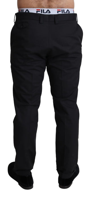 Dolce &amp; Gabbana Elegant Black Stretch Cotton Trousers