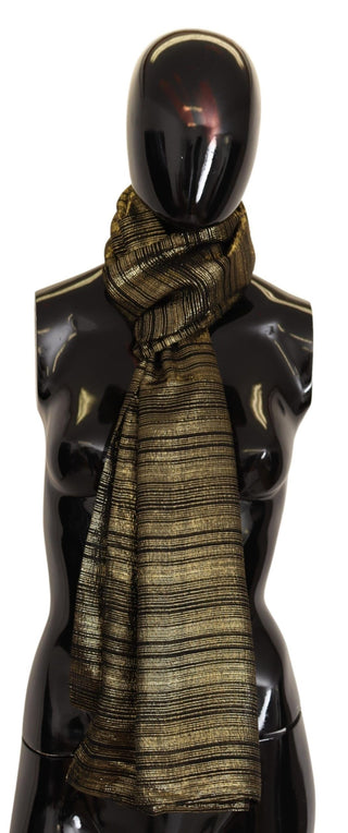 Dolce &amp; Gabbana Elegant Gold Silk Blend Scarf