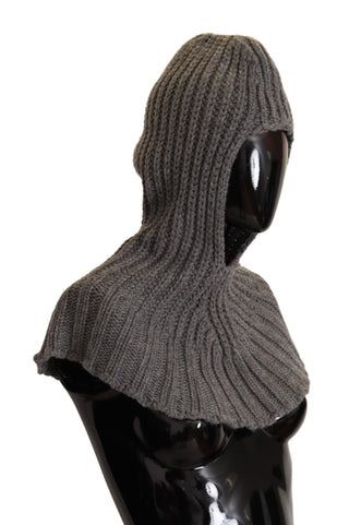 Dolce &amp; Gabbana Elegant Cashmere Hood Scarf in Grey