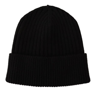 Dolce & Gabbana Elegant Cable Knit Wool Beanie with Fleece Liner