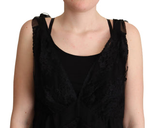 Dolce & Gabbana Lustrous Silk-Blend Lace Trim Camisole