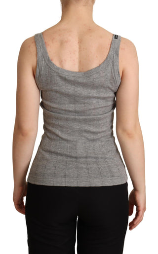 Dolce & Gabbana Elegant Sleeveless Gray Tank Top