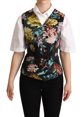 Dolce &amp; Gabbana Exquisite Floral Jacquard Waistcoat