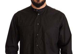 Dolce &amp; Gabbana Elegant Black 100% Cotton Men's Shirt