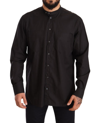 Dolce &amp; Gabbana Elegant Black 100% Cotton Men's Shirt