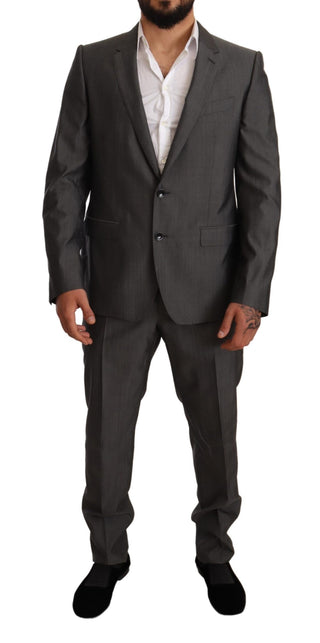 Dolce &amp; Gabbana Elegant Martini Slim-Fit Wool Silk Suit