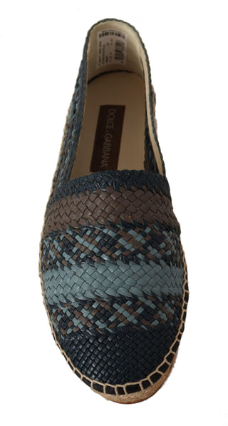 Dolce &amp; Gabbana Elegant Woven Leather Espadrilles